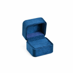 Fluwelen ringdoosje voor een verlovingsring — Donkerblauw